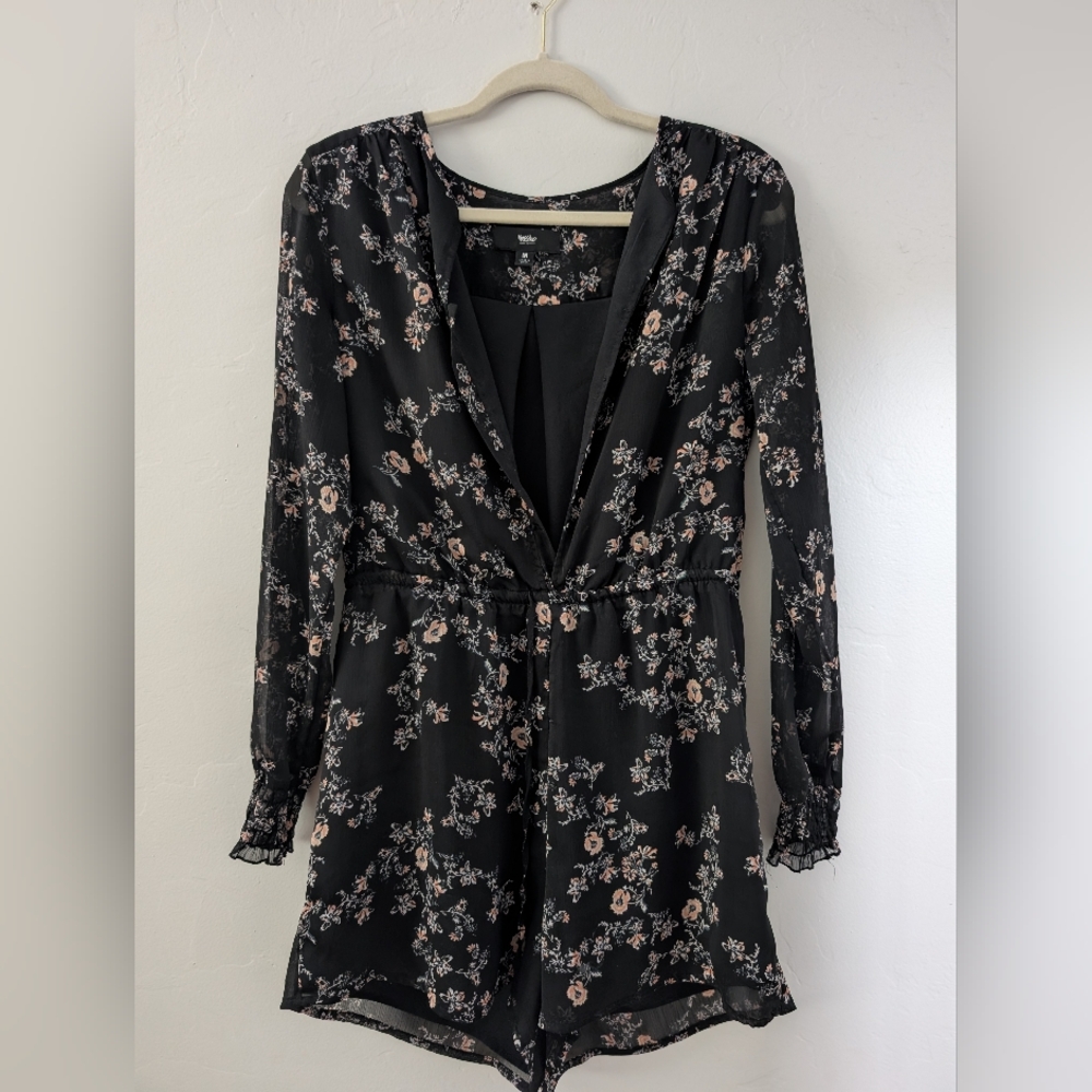 Women's Floral Long Sleeved Romper